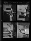 Lady at table, man at desk (4 Negatives (January 1955) [Sleeve 3, Folder c, Box 8]